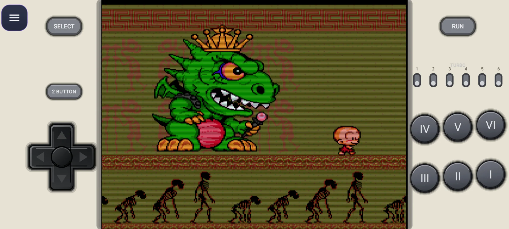 PC Engine touch controls in landscape mode