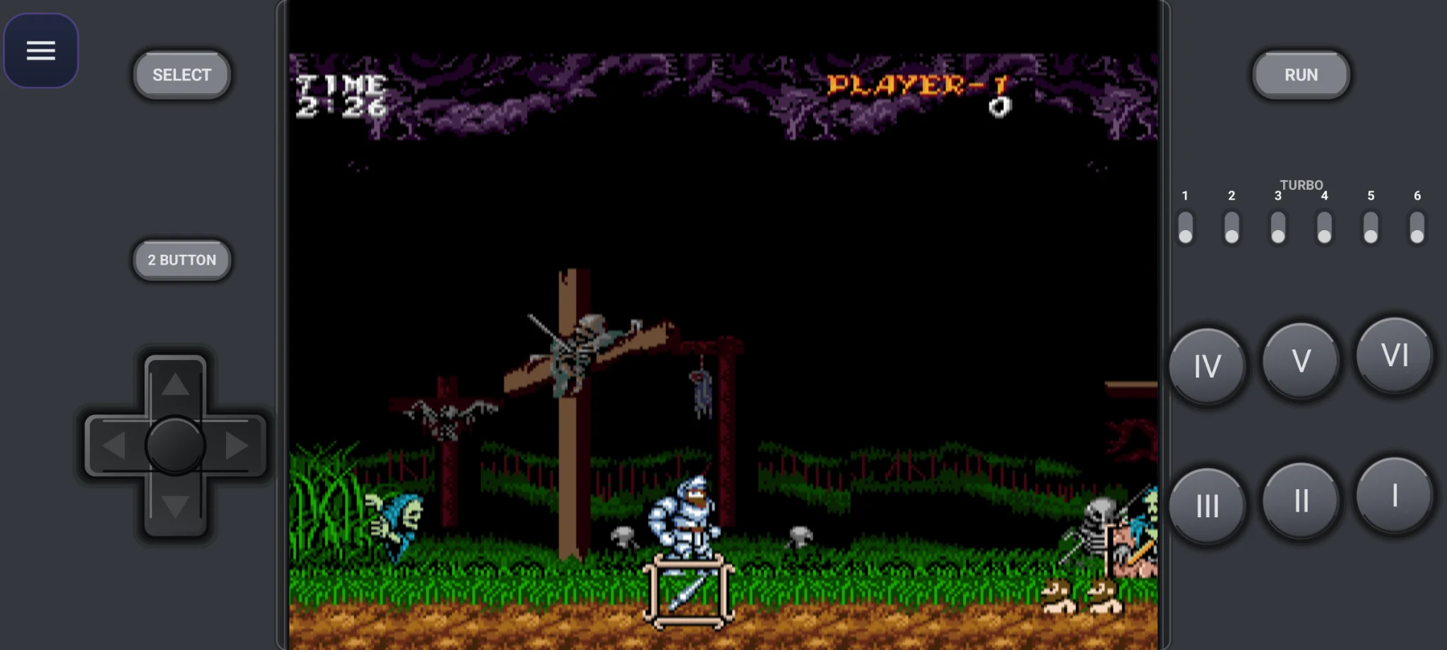 SuperGrafx touch controls in landscape mode