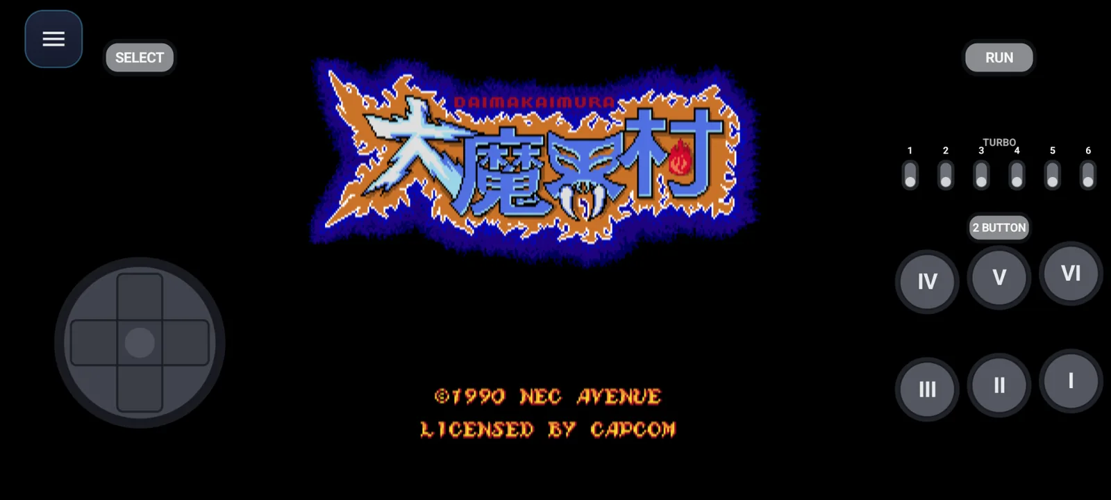 SuperGrafx controls