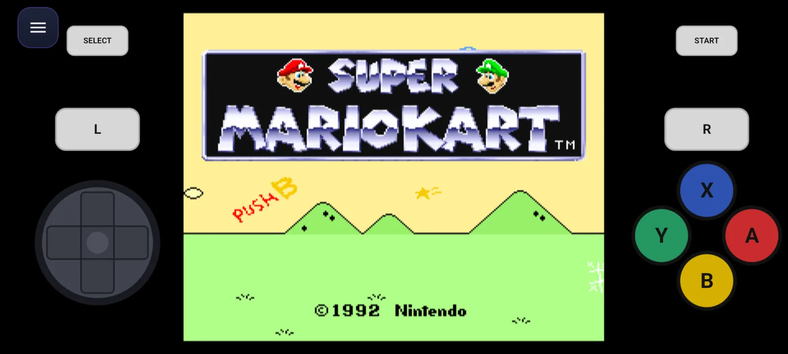 SNES touch controls