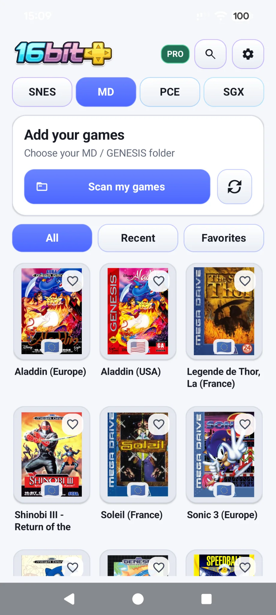 16bit+ Mega Drive library
