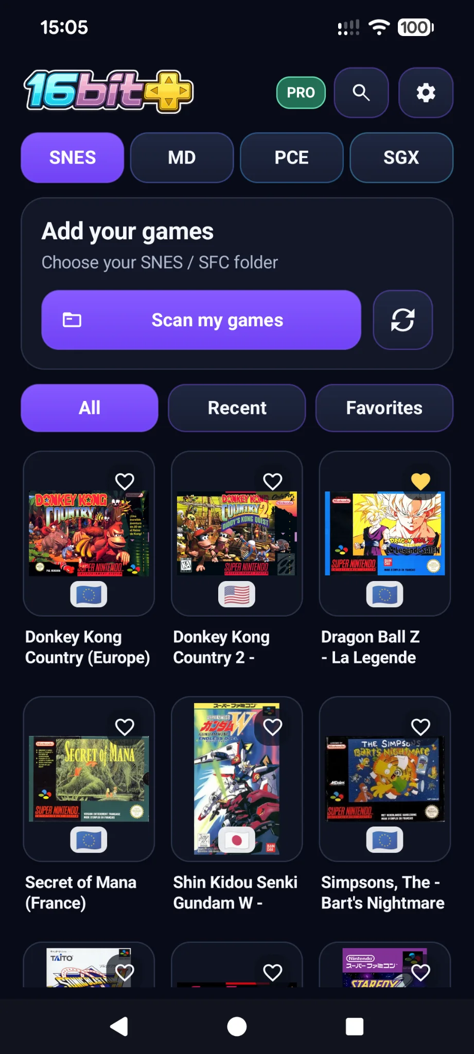 16bit+ Super Nintendo library